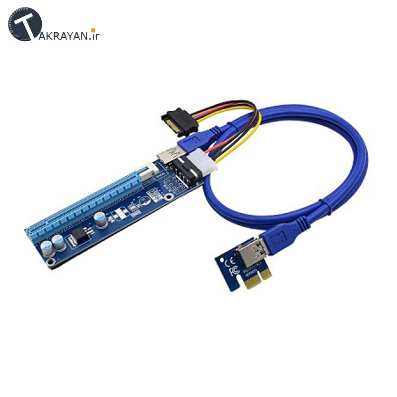 Riser PCIE x۱ to x۱۶ USB Ver 006c